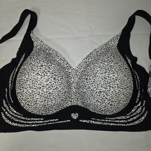 Leopard Print Black Women's Bra 3xl